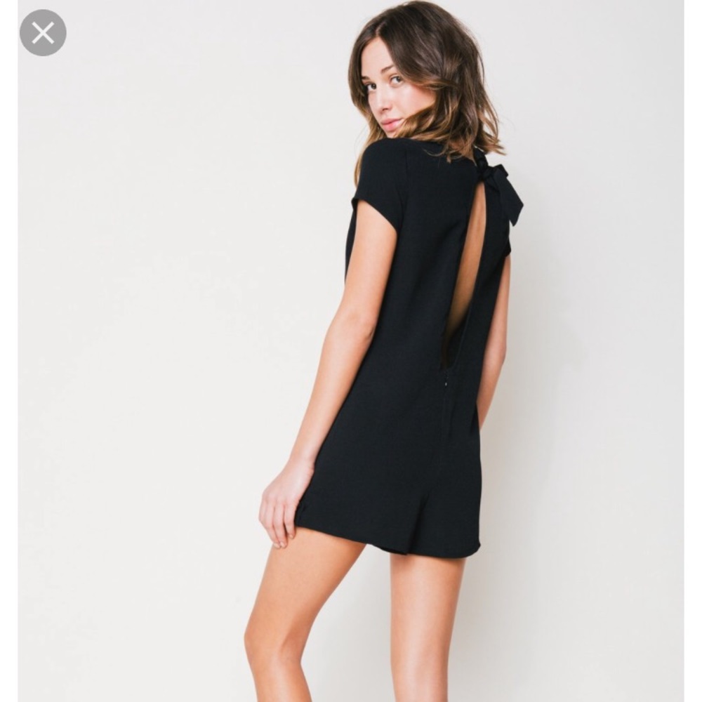 Flynn Skye Raye Keyhole Back Romper in Black size Medium